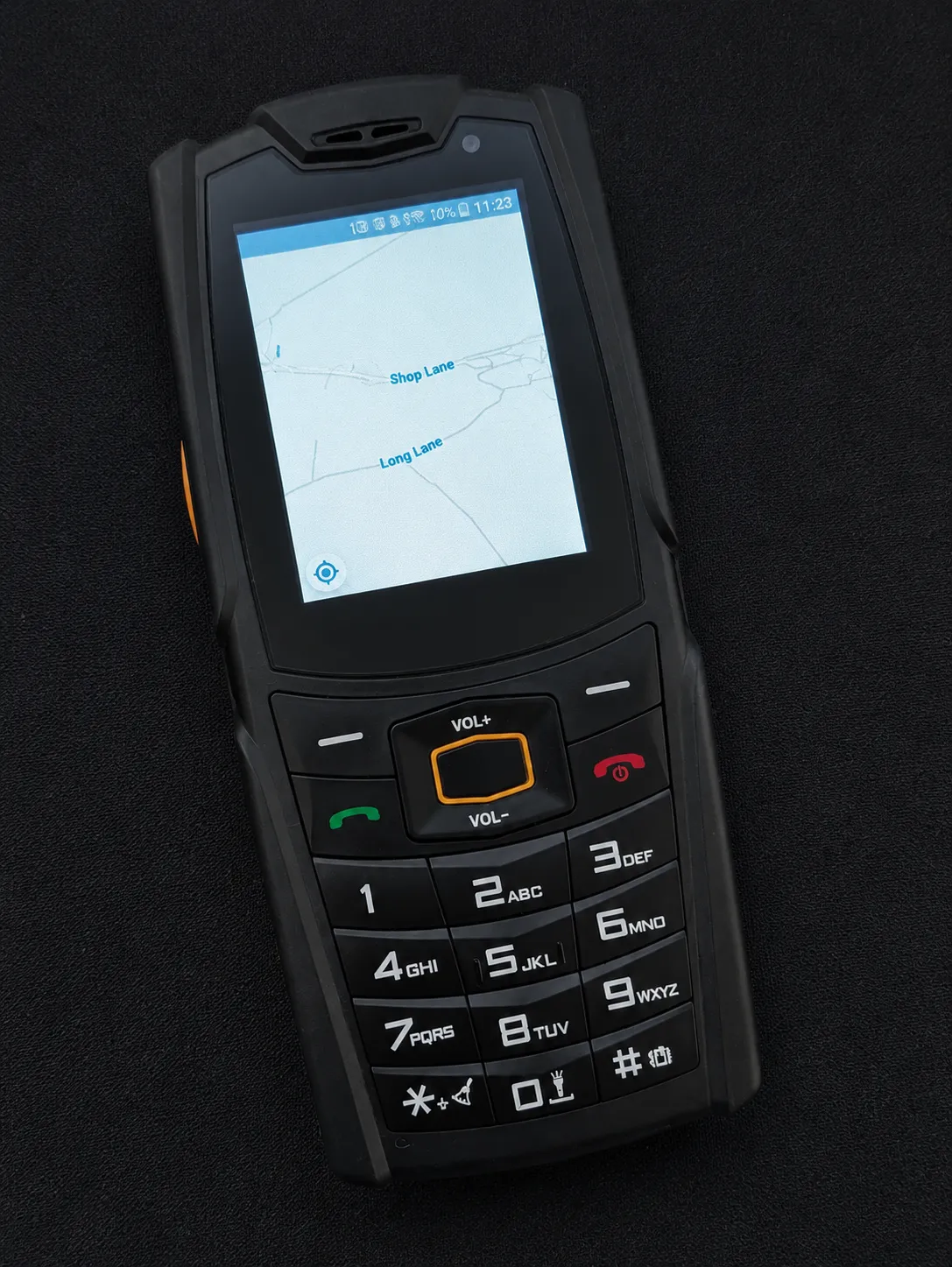 Rugged Phone Showing Map Display