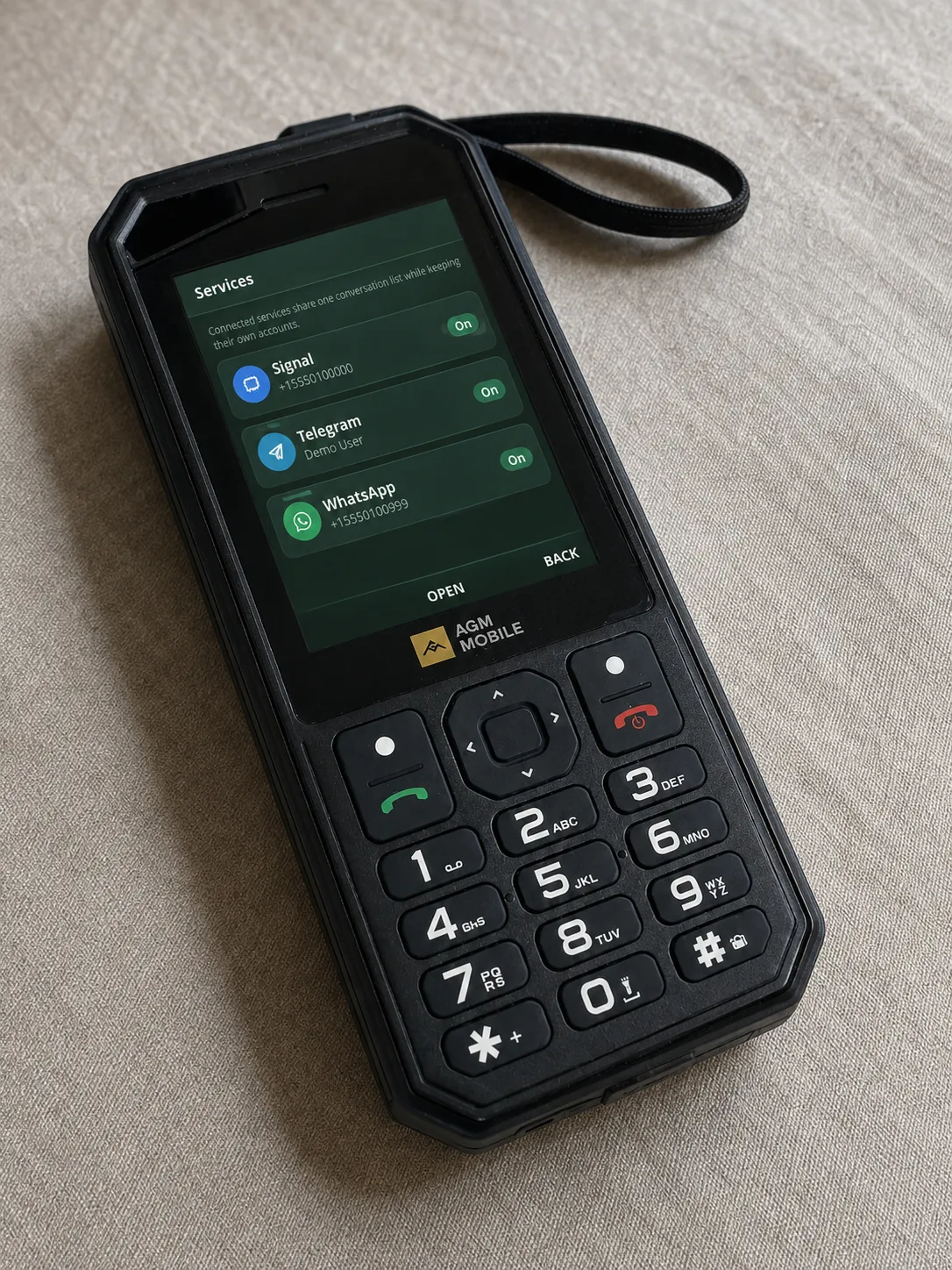 Signal, Telegram and WhatsApp connected in DumbTalk