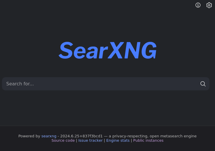 SearXNG screenshot